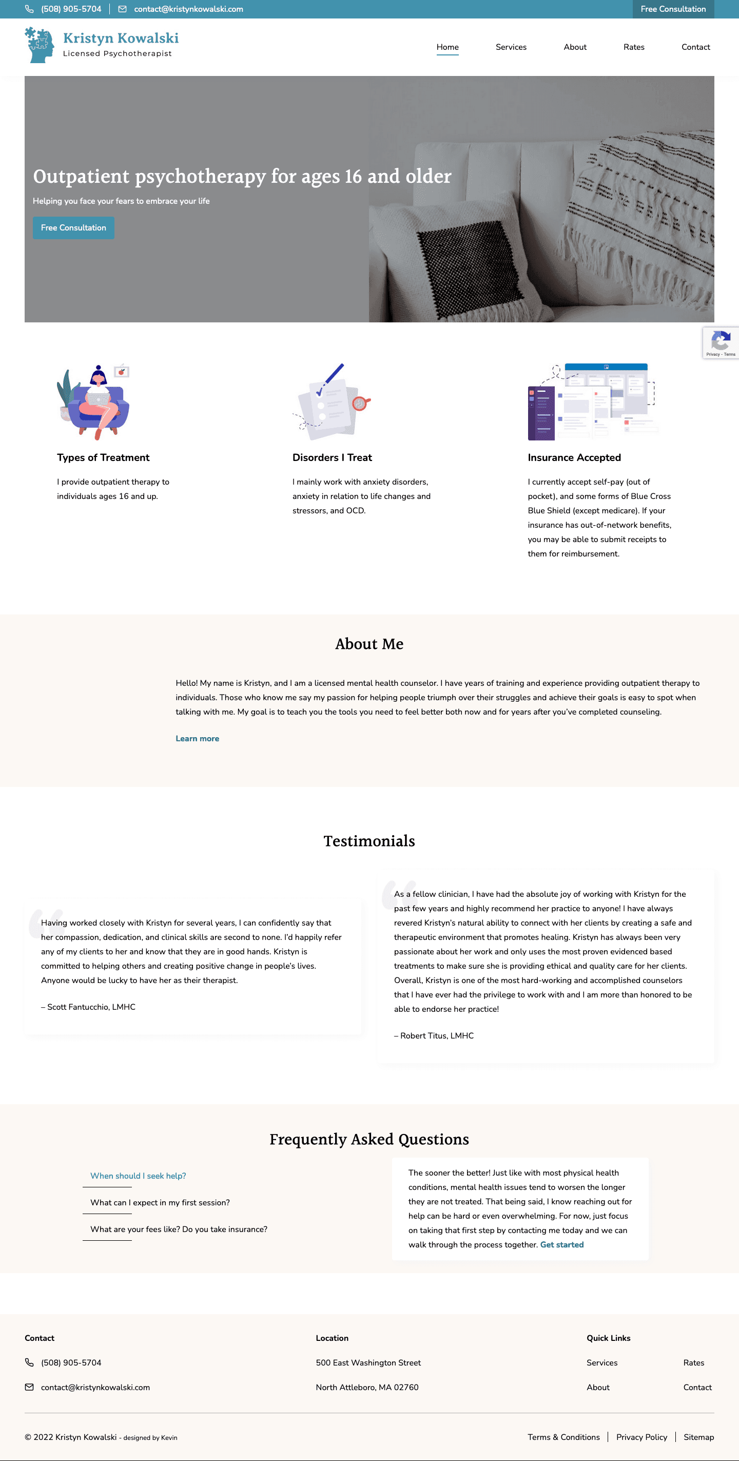 Therapist Website